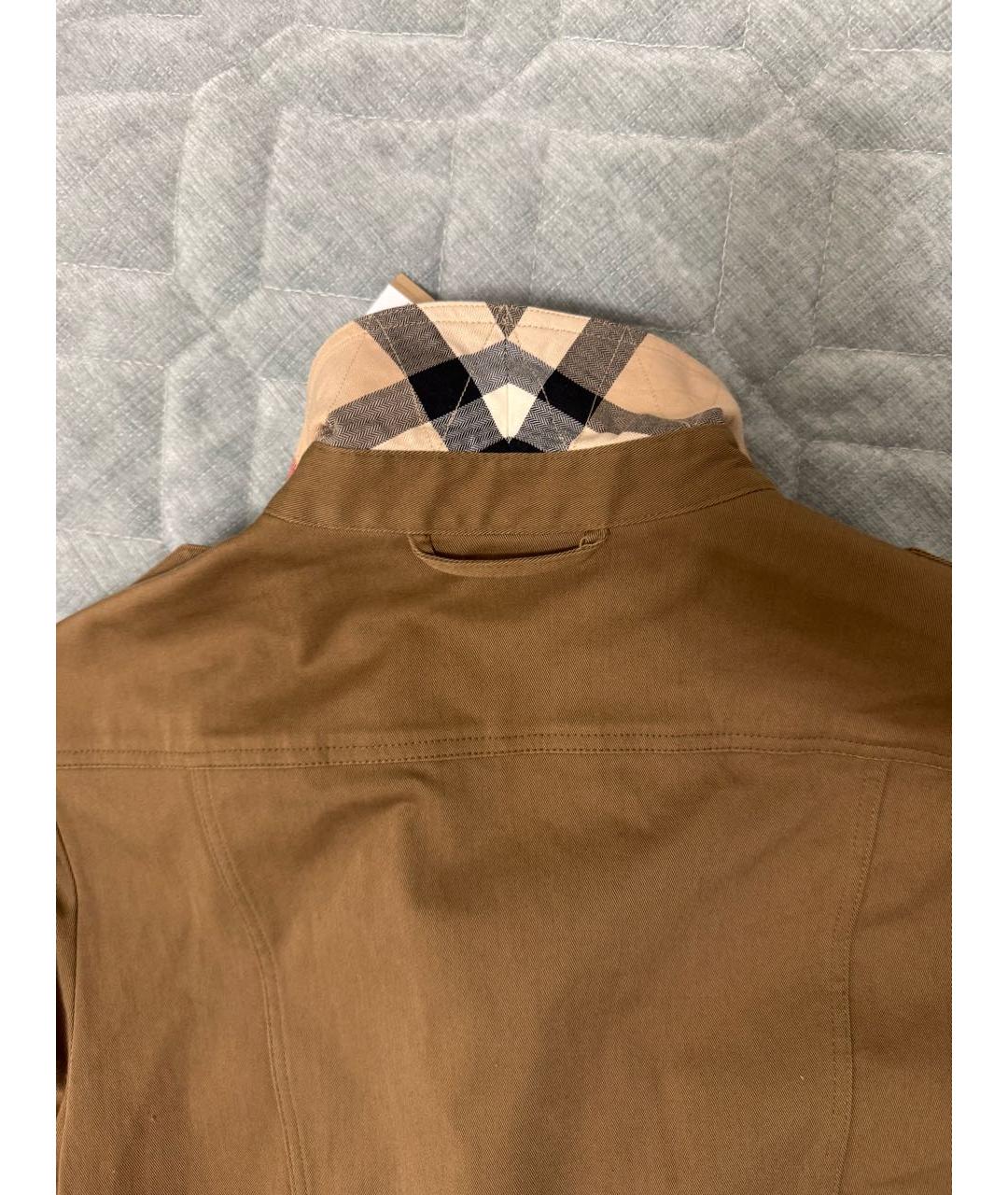 BURBERRY Бежевое деним повседневное платье, фото 7