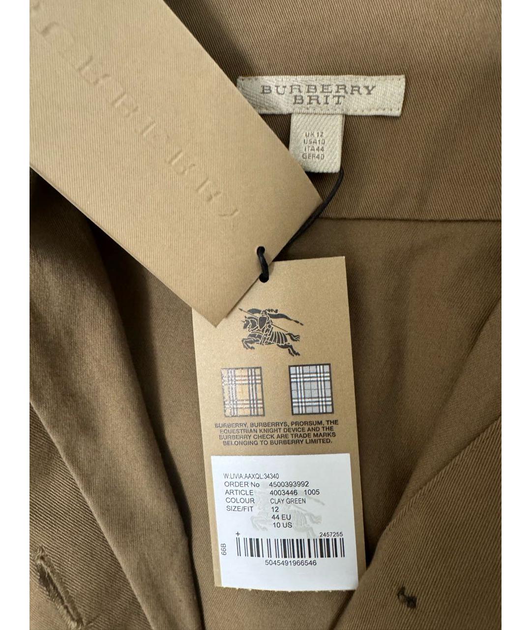 BURBERRY Бежевое деним повседневное платье, фото 4