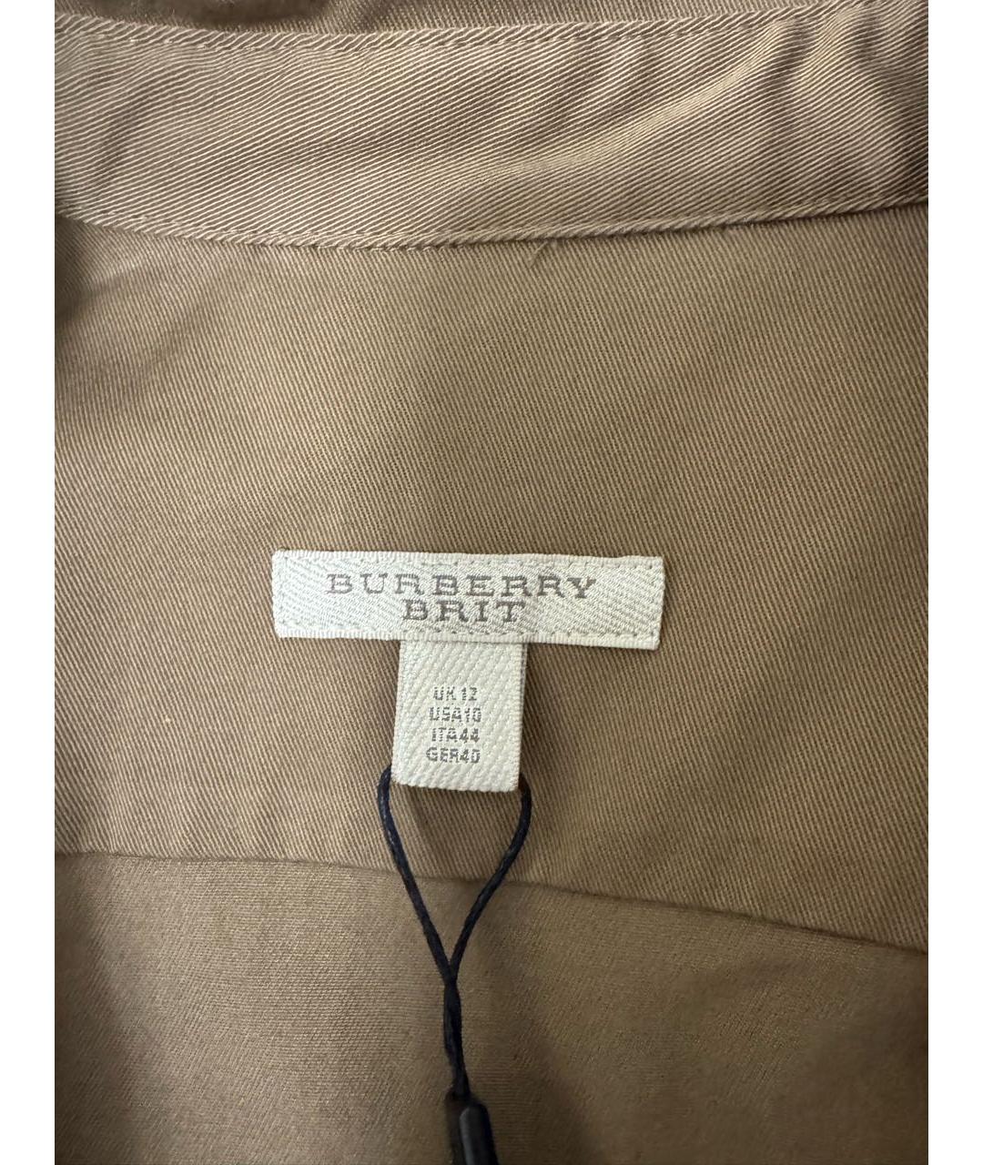 BURBERRY Бежевое деним повседневное платье, фото 5