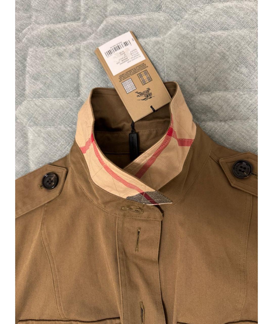 BURBERRY Бежевое деним повседневное платье, фото 3