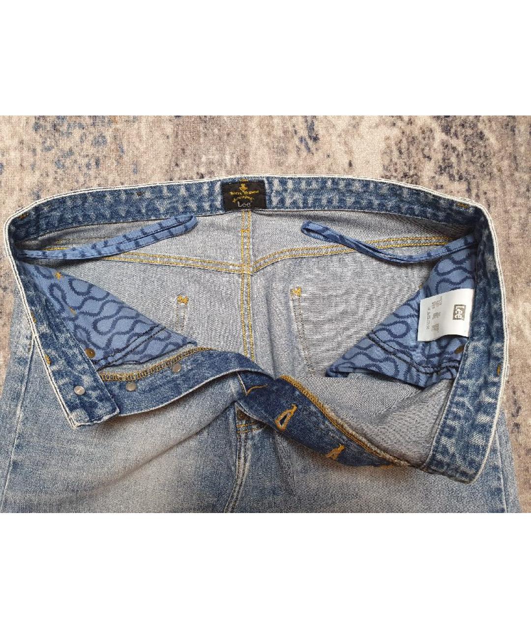 VIVIENNE WESTWOOD Голубые хлопковые джинсы, фото 3