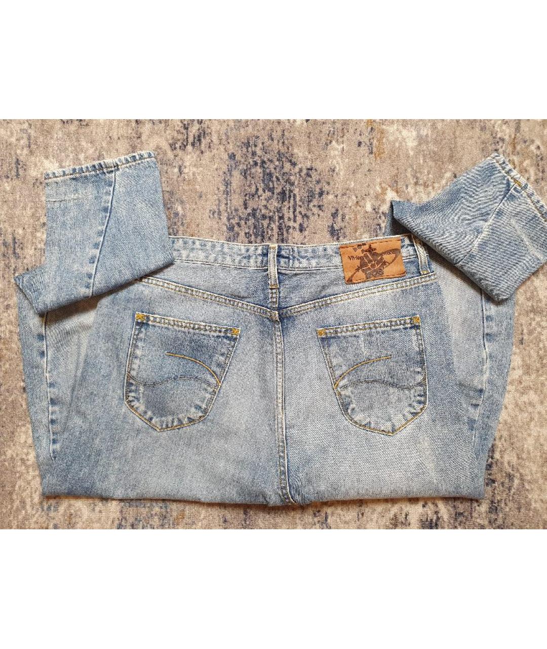 VIVIENNE WESTWOOD Голубые хлопковые джинсы, фото 2