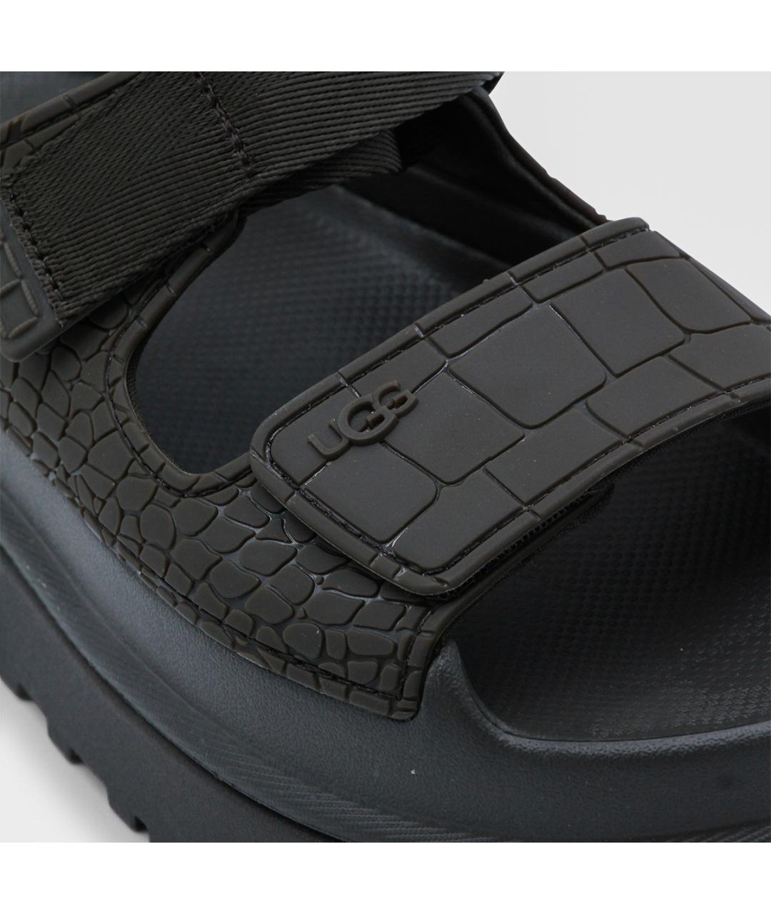 UGG AUSTRALIA Черные резиновые босоножки, фото 4