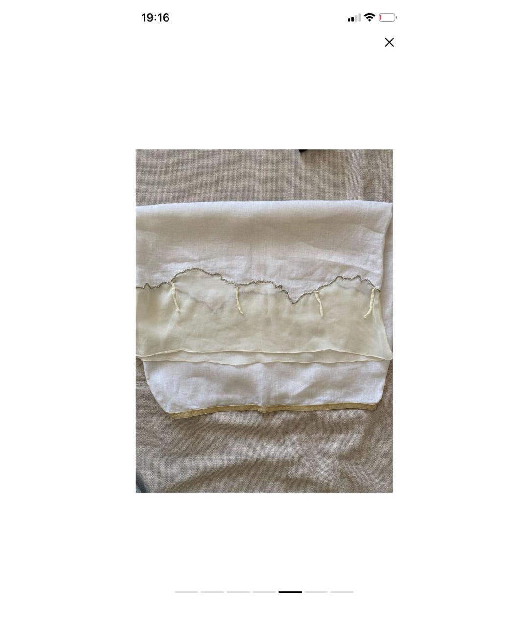 PRADA Бежевая льняная юбка миди, фото 5