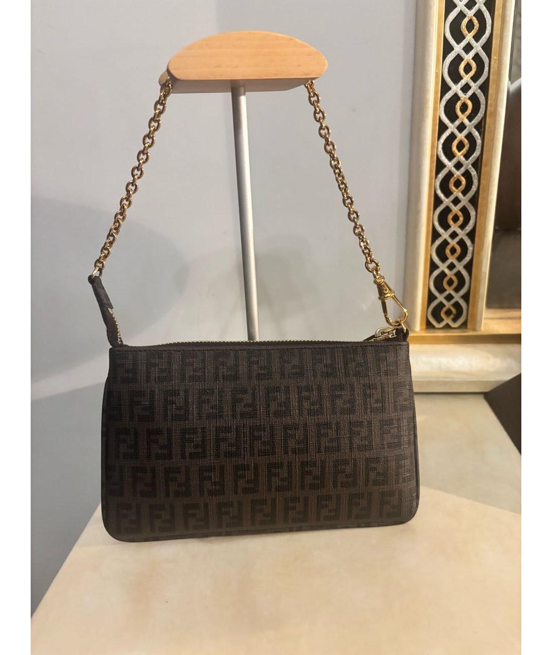 FENDI Коричневая сумка через плечо, фото 2