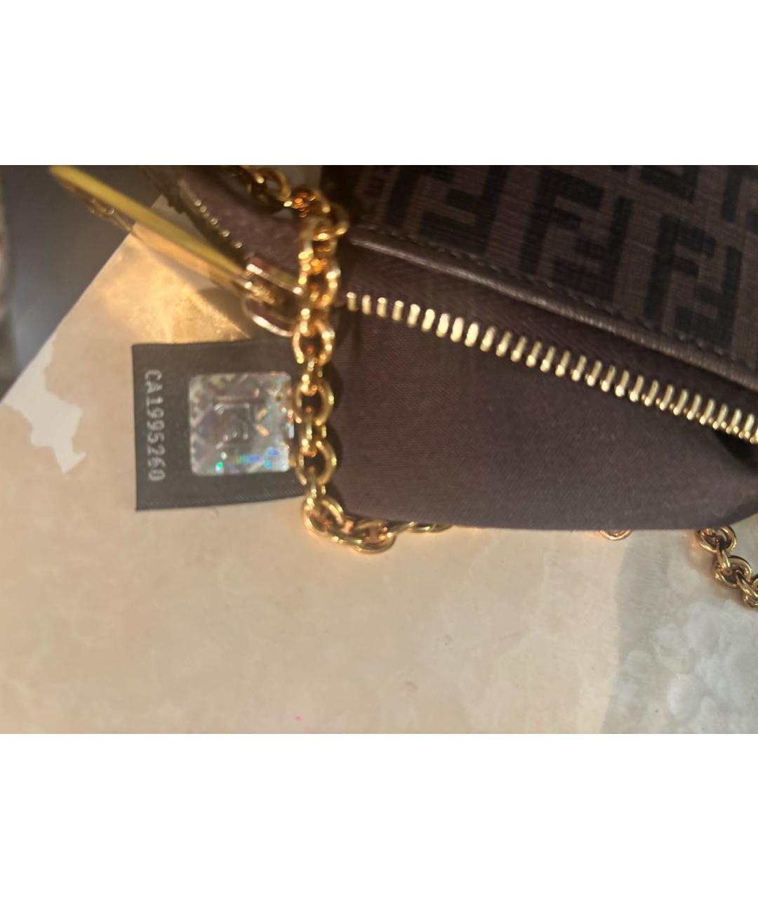 FENDI Коричневая сумка через плечо, фото 4