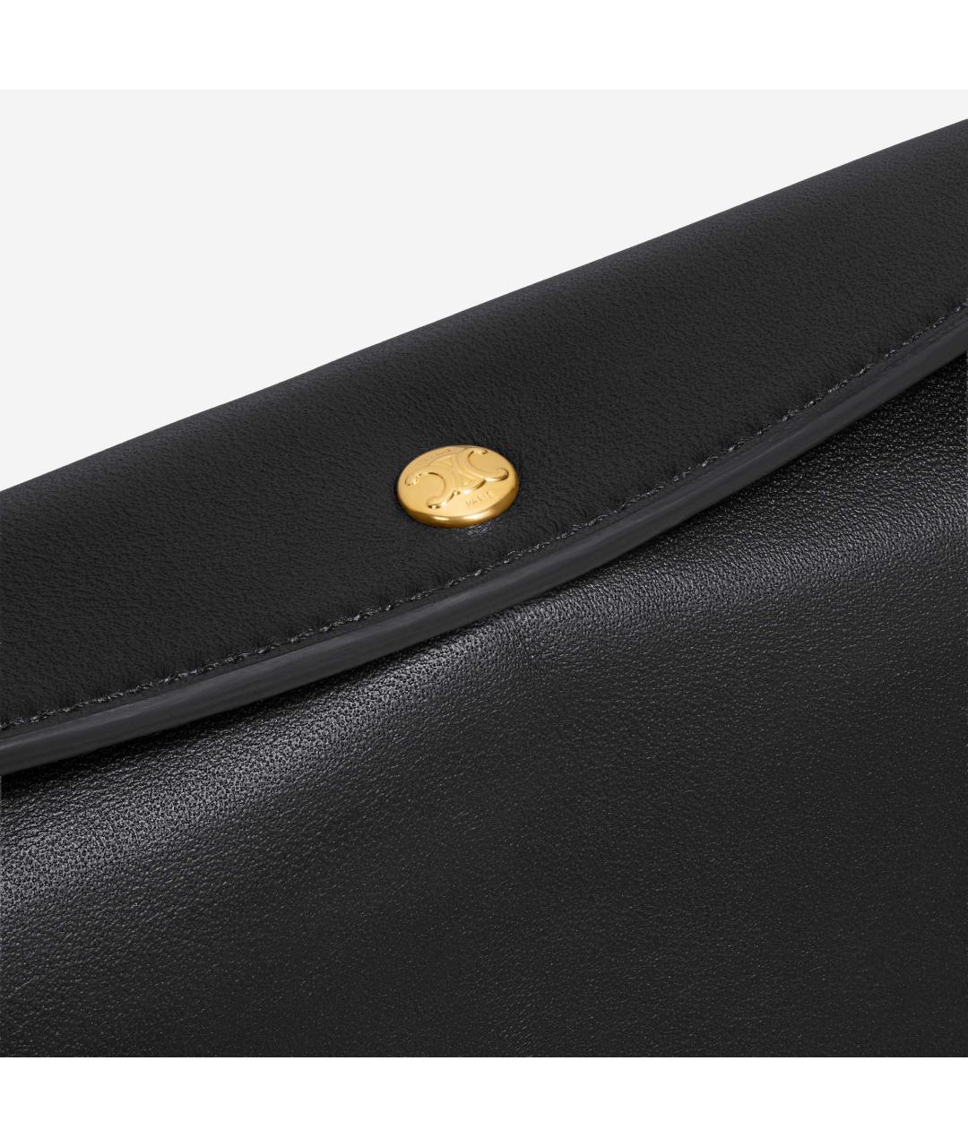 CELINE Черная кожаная сумка через плечо, фото 4