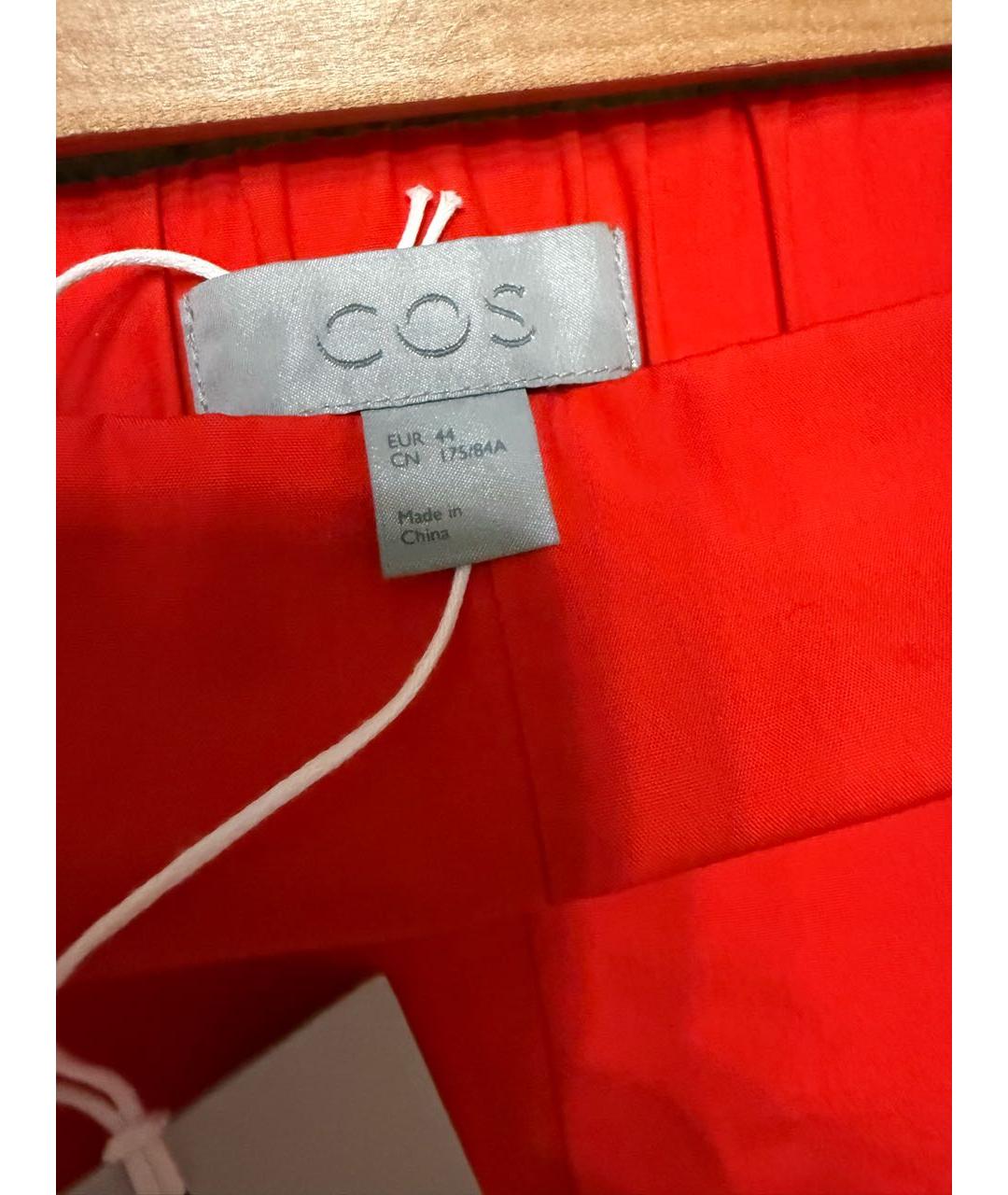 COS Красная хлопковая юбка миди, фото 3
