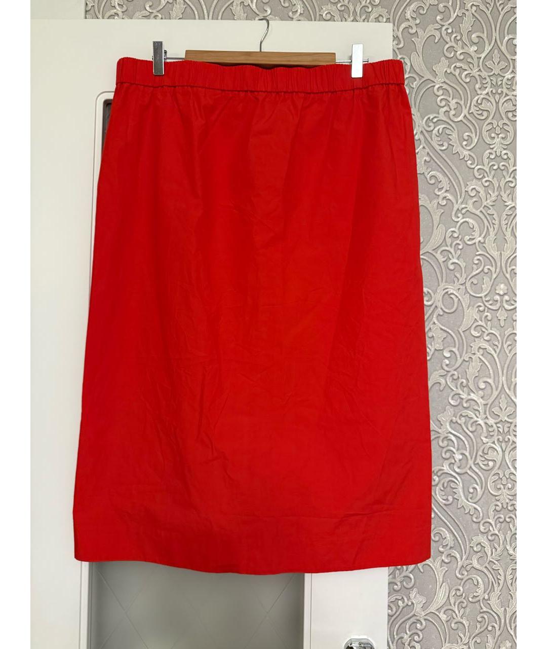 COS Красная хлопковая юбка миди, фото 2