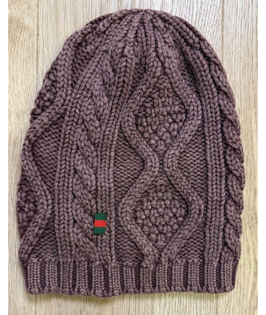GUCCI Фиолетовая шерстяная шапка, фото 6