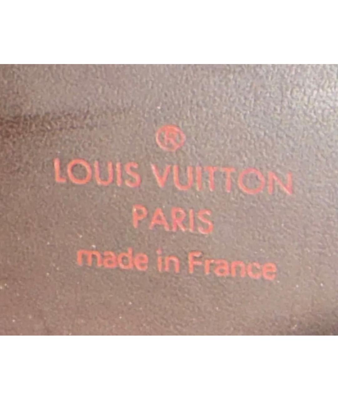 LOUIS VUITTON Коричневый кожаный портфель, фото 4