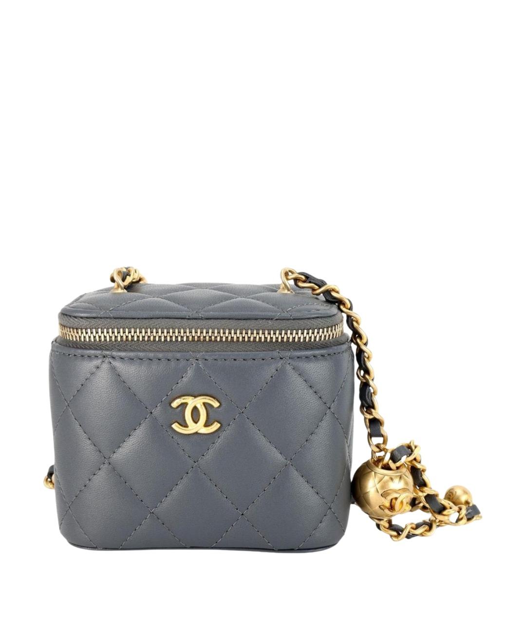 CHANEL Серая кожаная сумка через плечо, фото 1