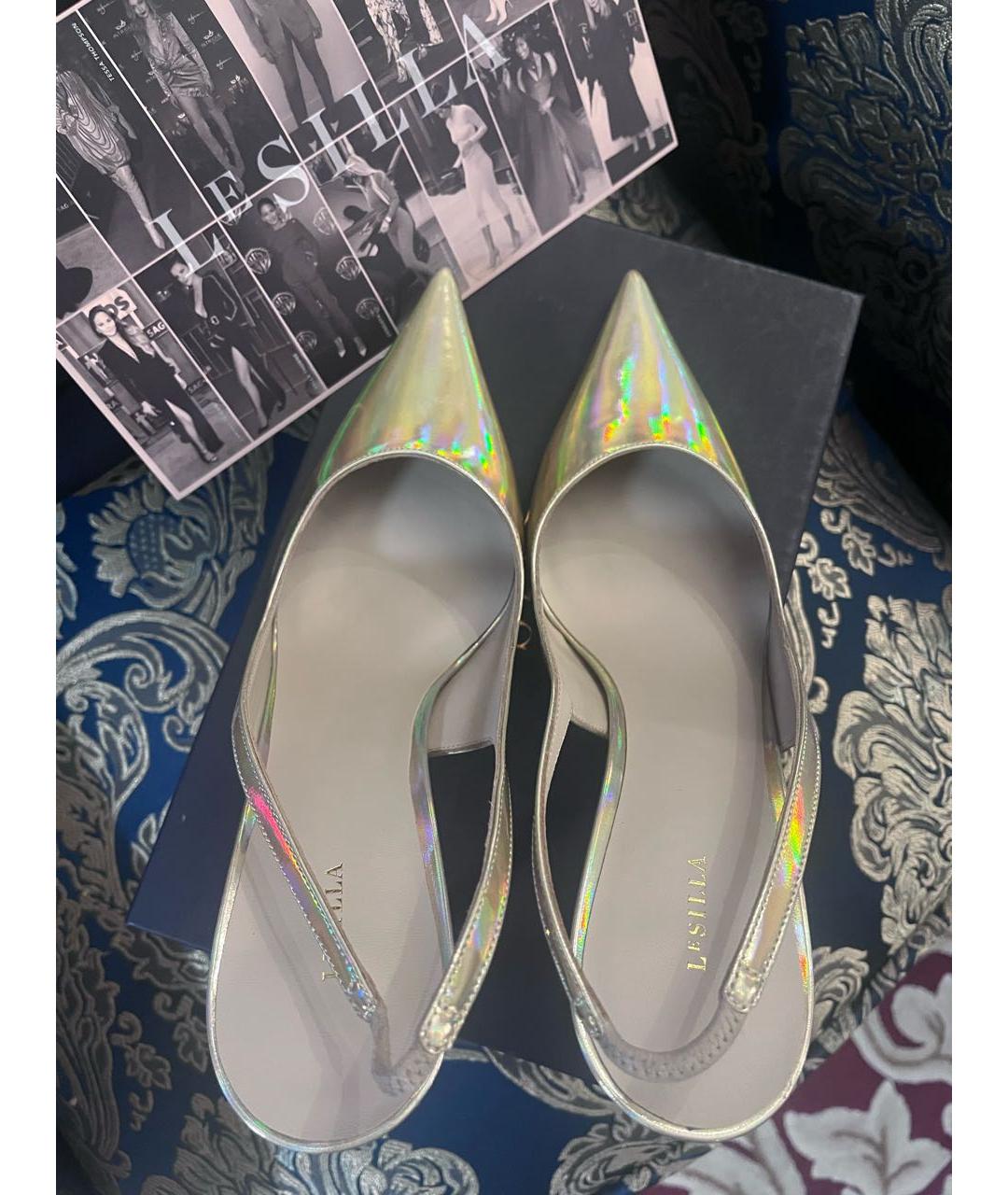 LE SILLA Золотые кожаные туфли, фото 4