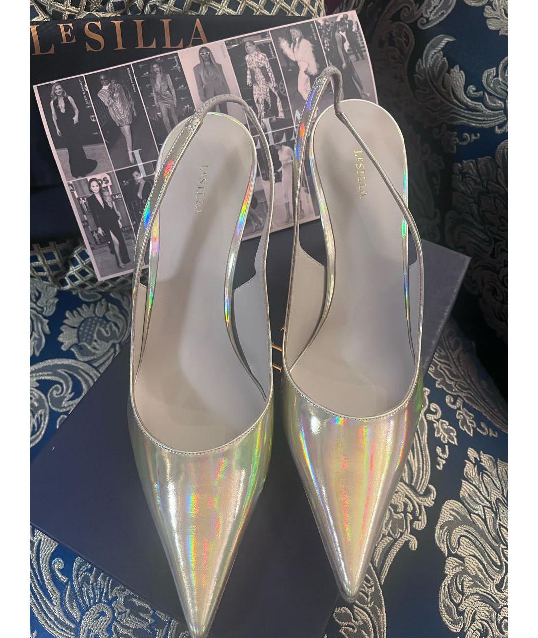 LE SILLA Золотые кожаные туфли, фото 3