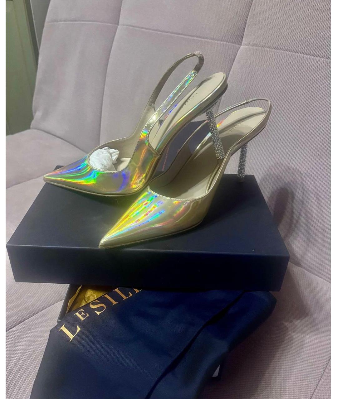 LE SILLA Золотые кожаные туфли, фото 2