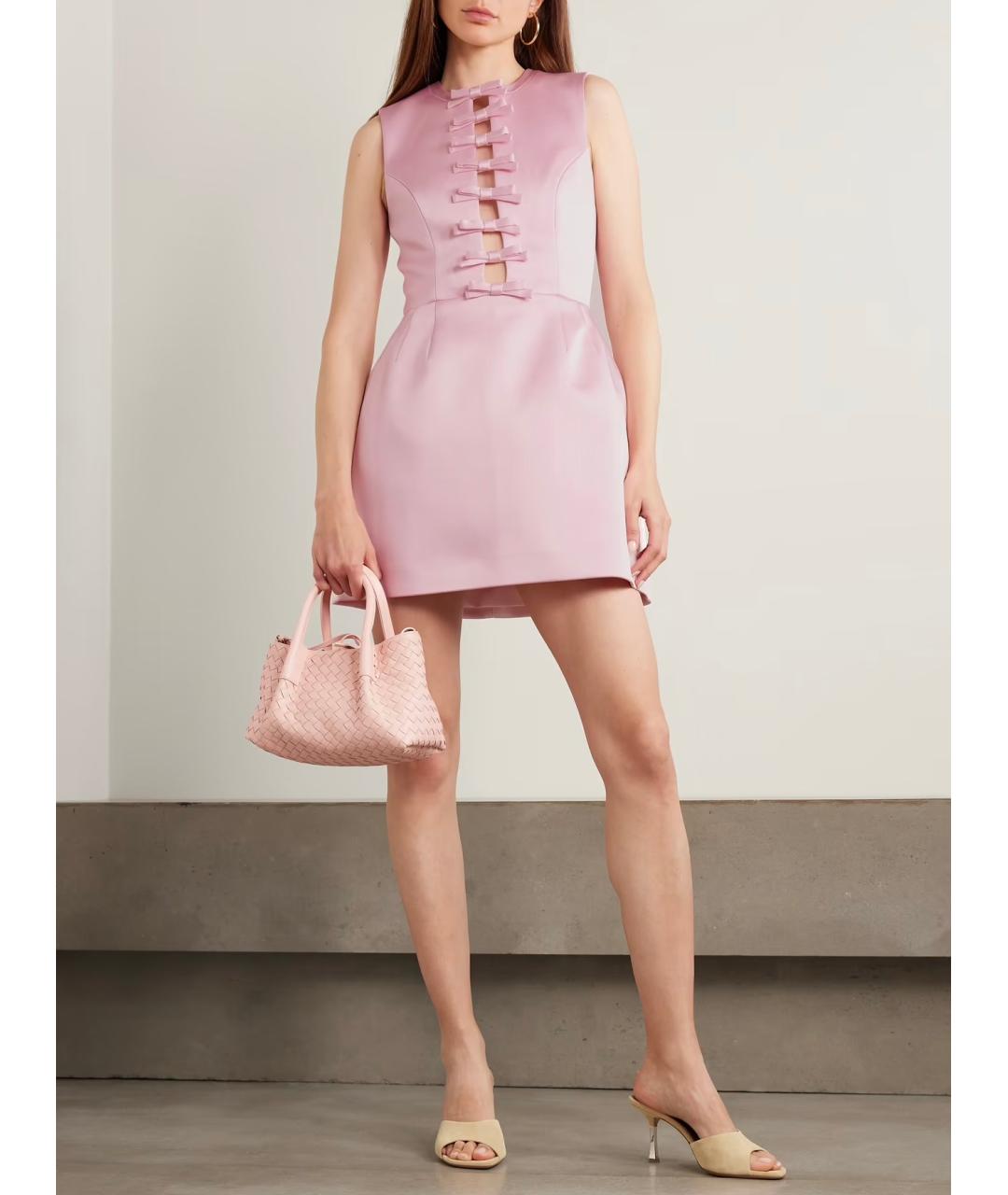 REBECCA VALLANCE Розовое полиэстеровое коктейльное платье, фото 2