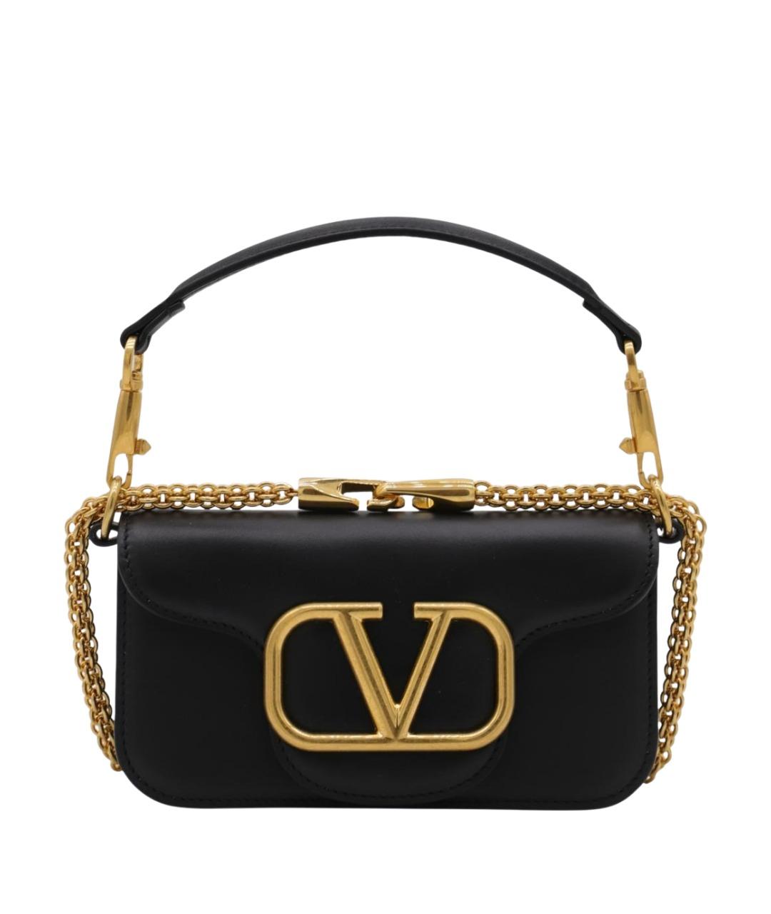 VALENTINO Черная кожаная сумка тоут, фото 1