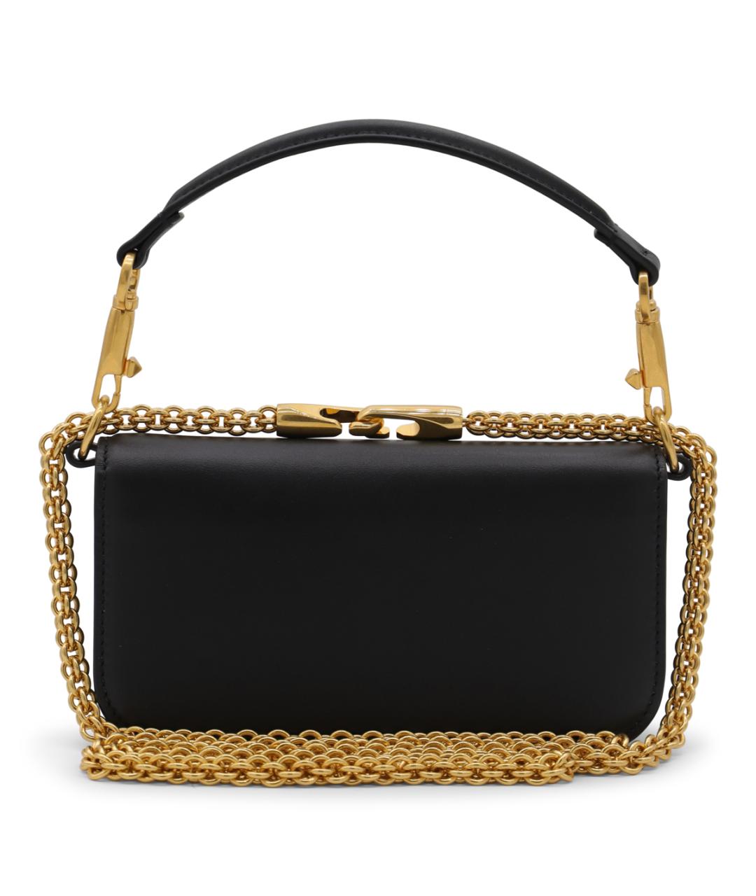 VALENTINO Черная кожаная сумка тоут, фото 2