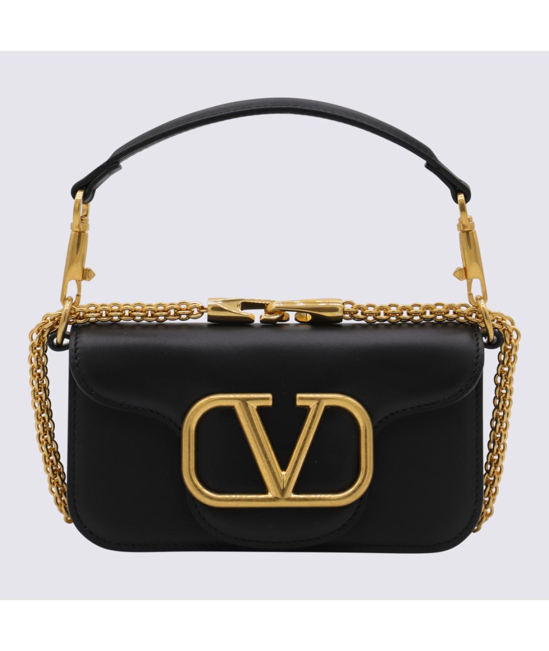 VALENTINO Черная кожаная сумка тоут, фото 3