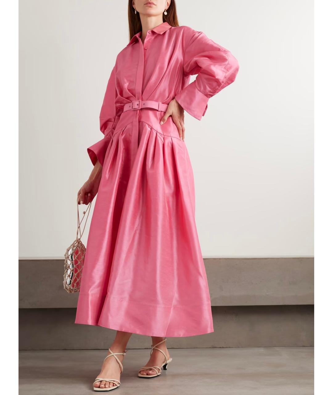 REBECCA VALLANCE Розовое полиэстеровое коктейльное платье, фото 2