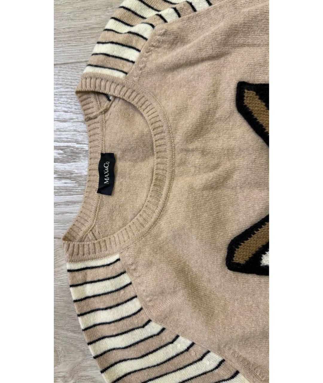 MAX&CO Бежевый шерстяной джемпер / свитер, фото 3