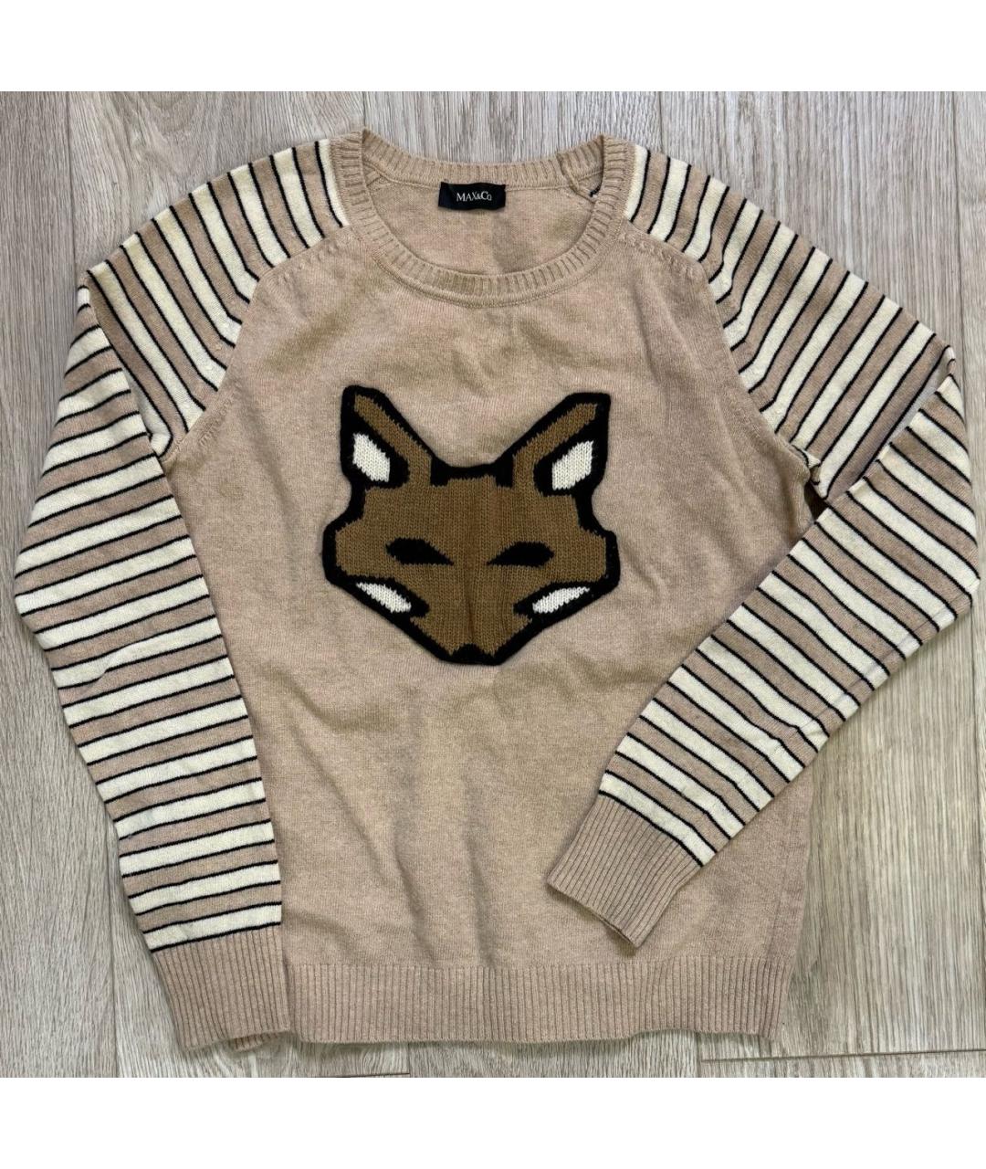 MAX&CO Бежевый шерстяной джемпер / свитер, фото 5