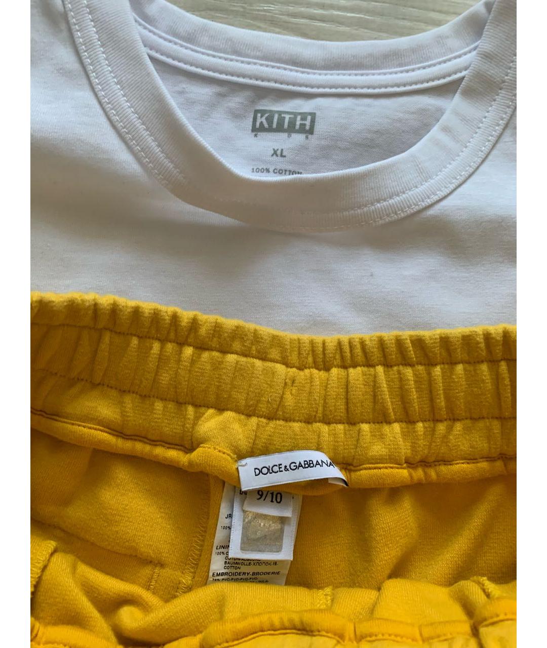 DOLCE&GABBANA Желтый хлопковый комплект, фото 3