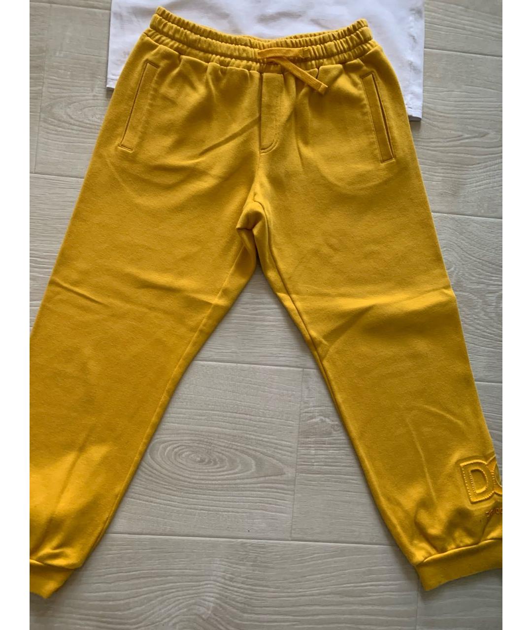 DOLCE&GABBANA Желтый хлопковый комплект, фото 7