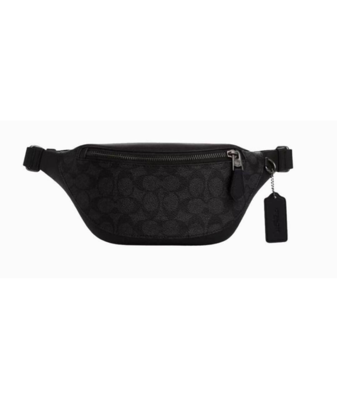 COACH Черная кожаная поясная сумка, фото 9