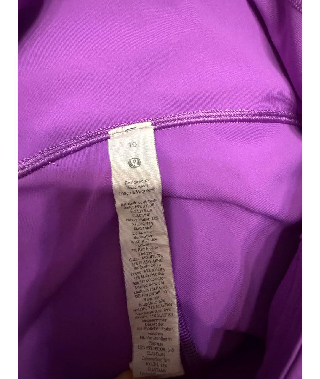 Lululemon Фиолетовые полиэстеровые спортивные брюки и шорты, фото 3