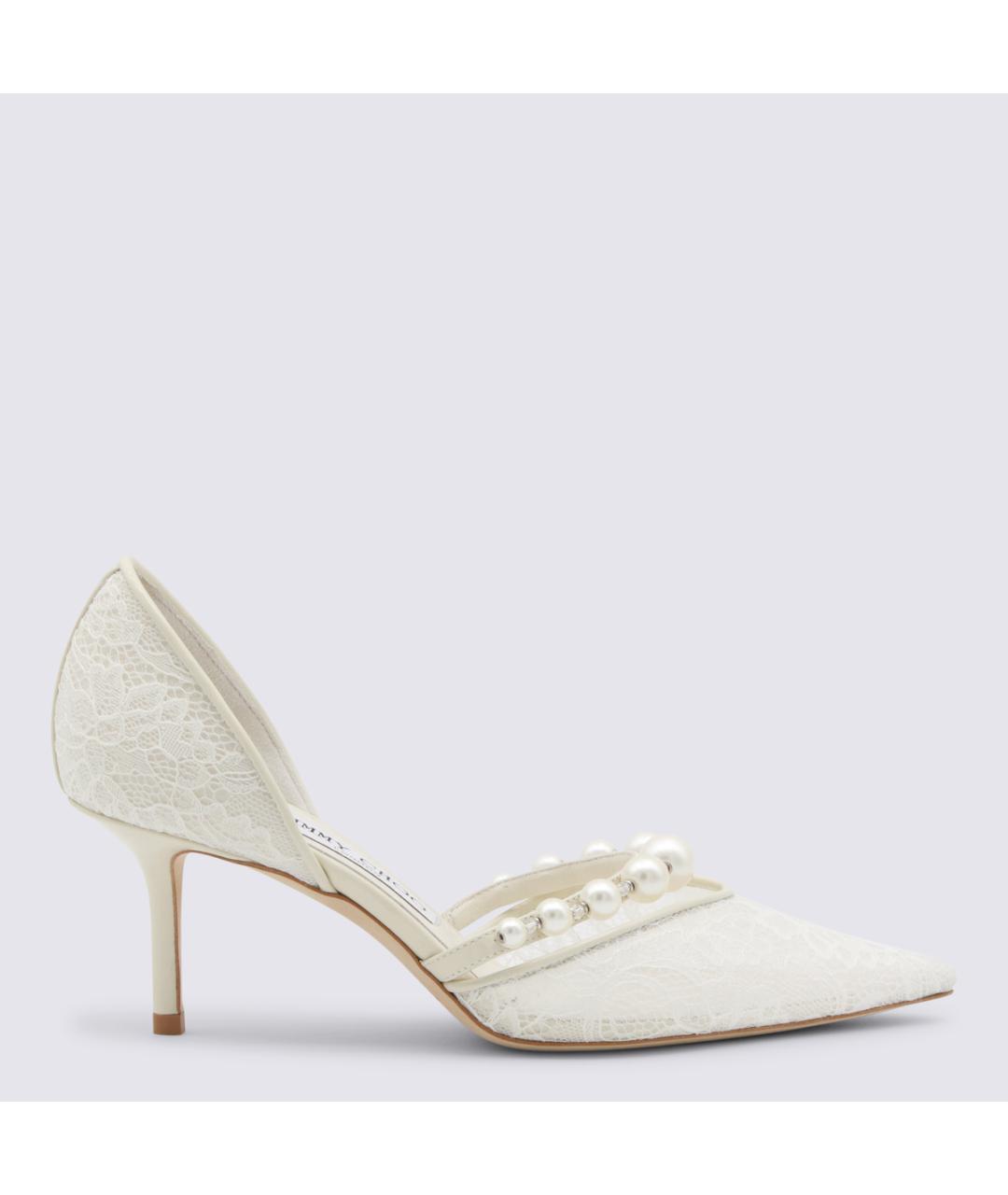 JIMMY CHOO Белые текстильные туфли, фото 5