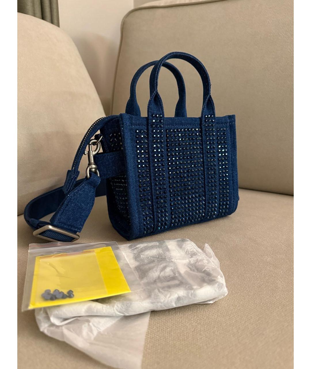 MARC JACOBS Темно-синяя деним сумка тоут, фото 2