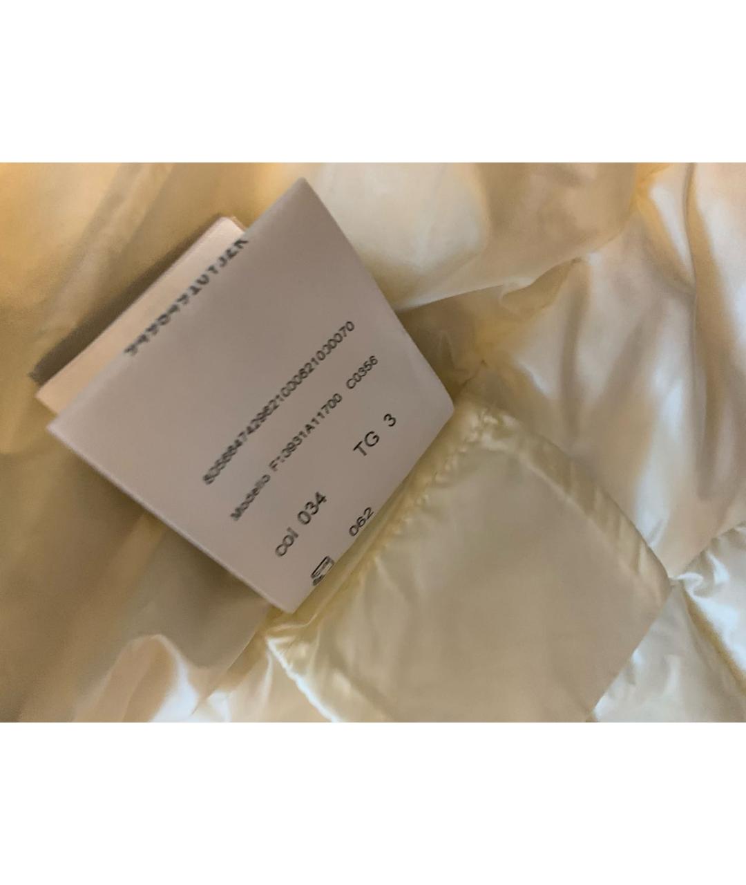 MONCLER Бежевый полиэстеровый пуховик, фото 7