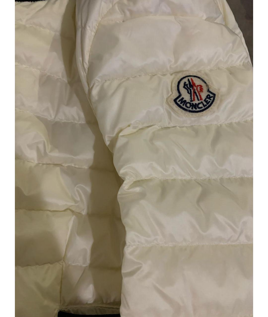 MONCLER Бежевый полиэстеровый пуховик, фото 3