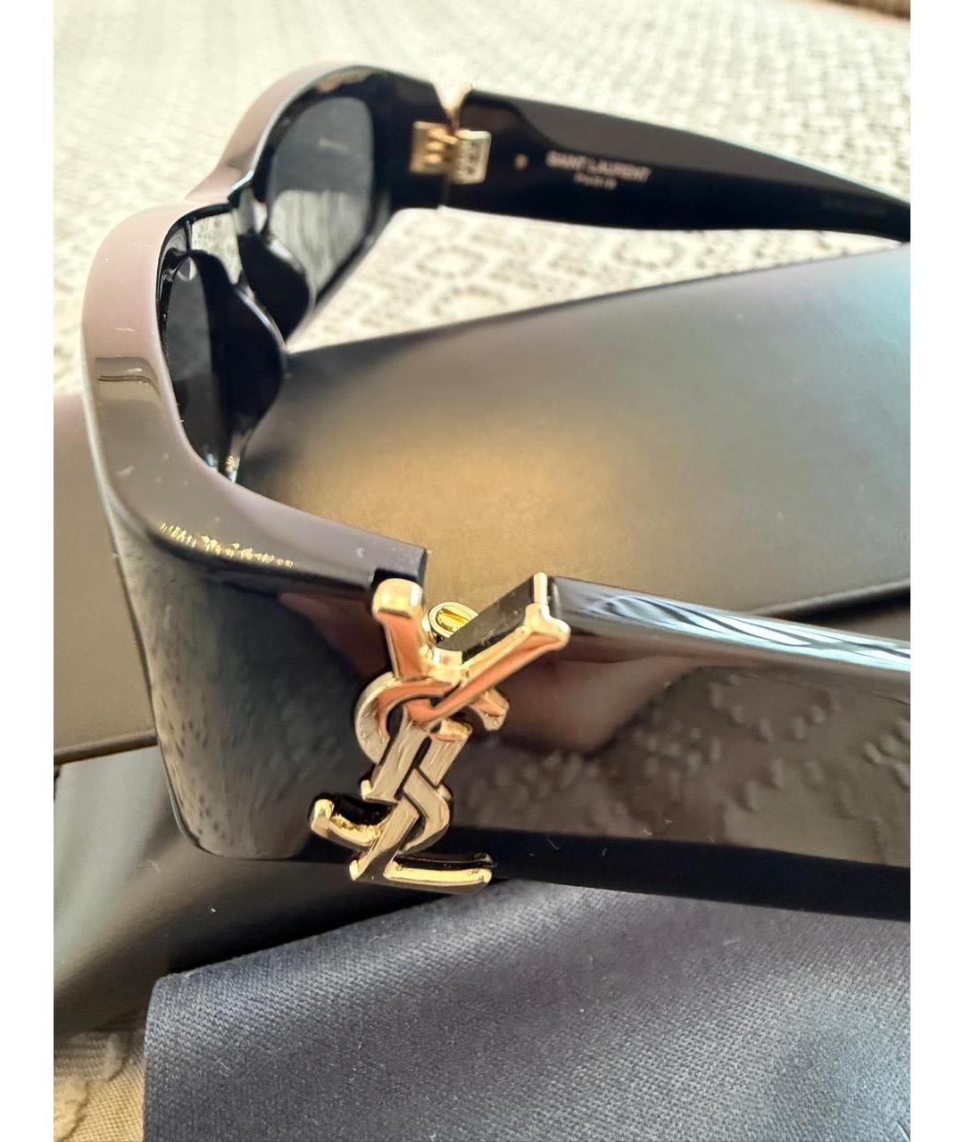 SAINT LAURENT Черные пластиковые солнцезащитные очки, фото 3