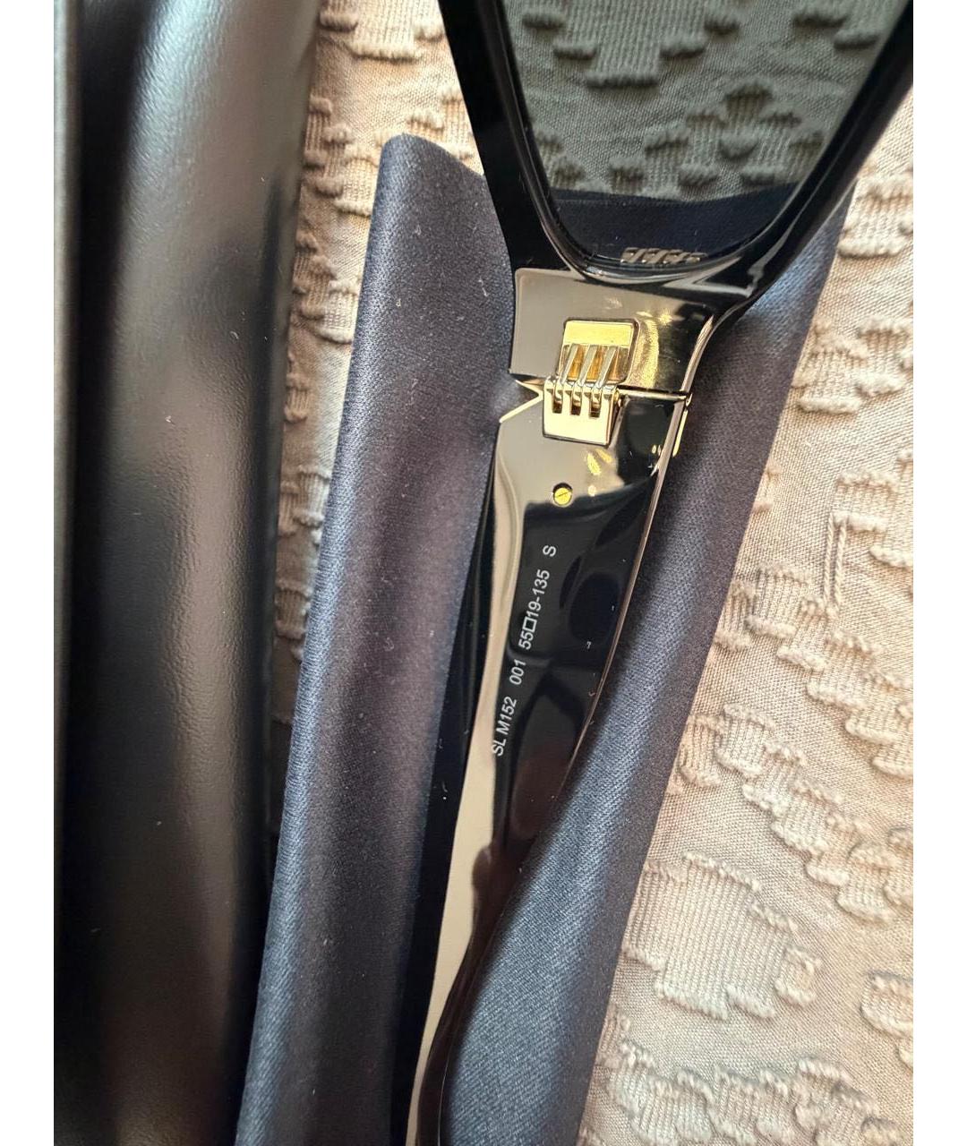 SAINT LAURENT Черные пластиковые солнцезащитные очки, фото 6