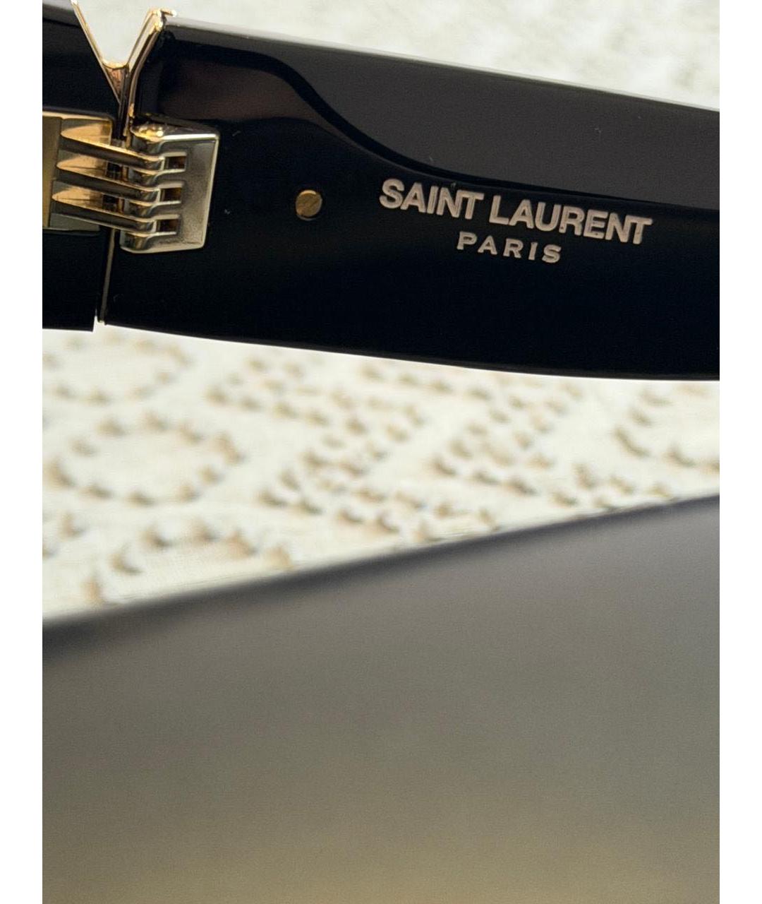 SAINT LAURENT Черные пластиковые солнцезащитные очки, фото 5