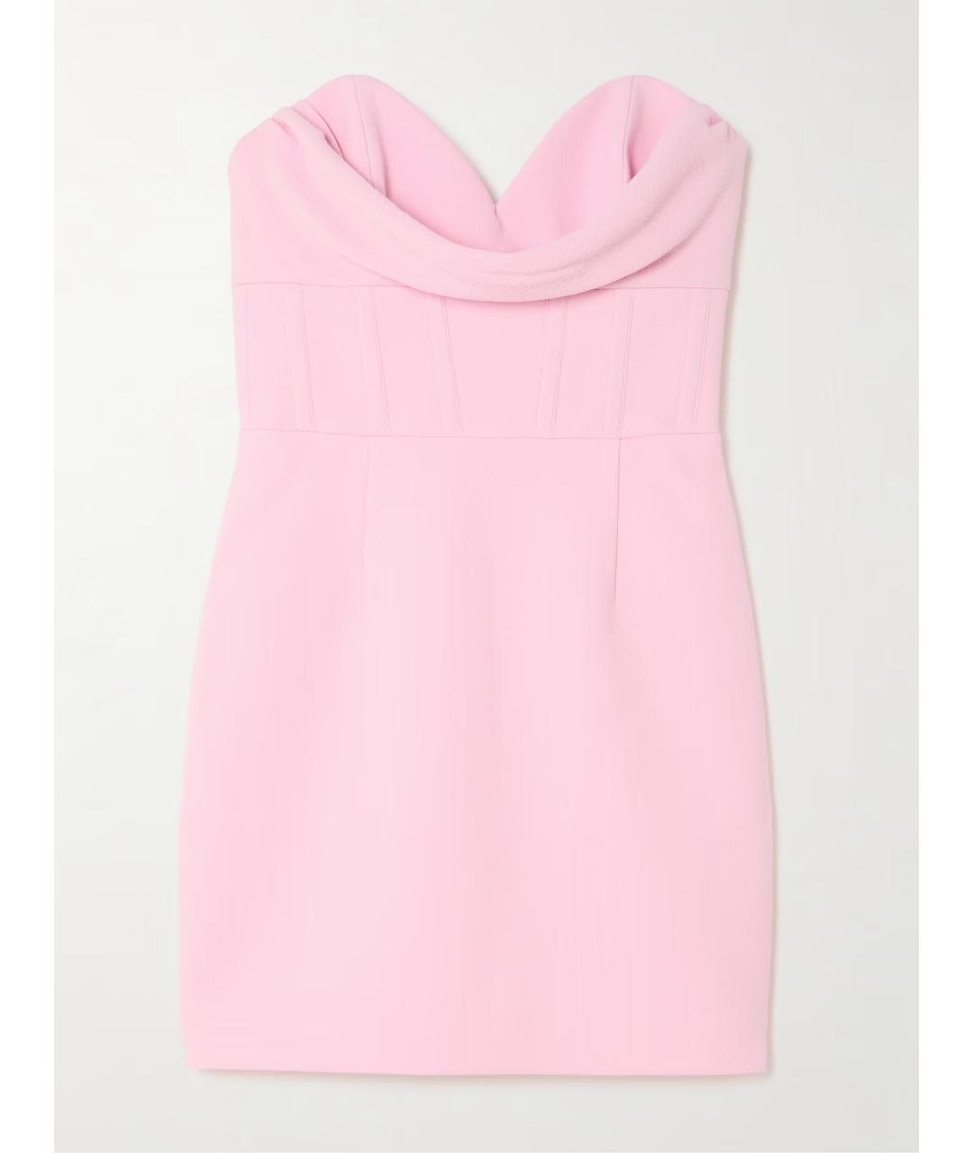 REBECCA VALLANCE Розовое полиэстеровое коктейльное платье, фото 4