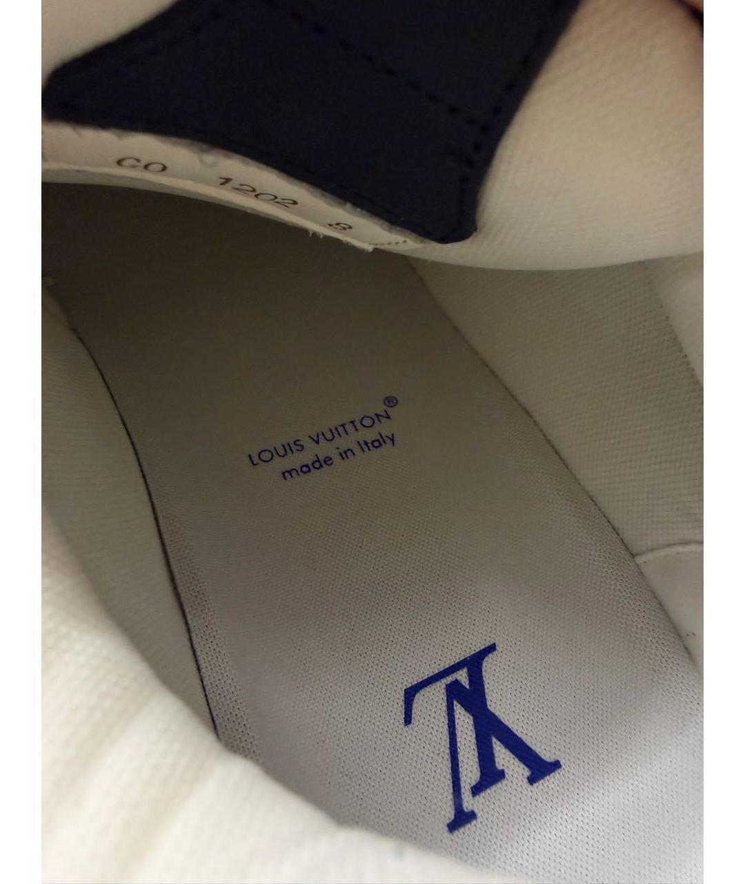 LOUIS VUITTON Синие текстильные низкие кроссовки / кеды, фото 6