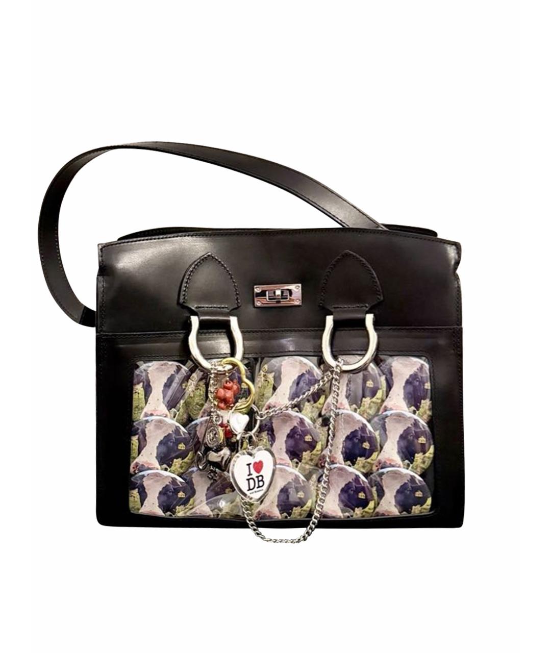 DOUBLET Черная кожаная сумка тоут, фото 1