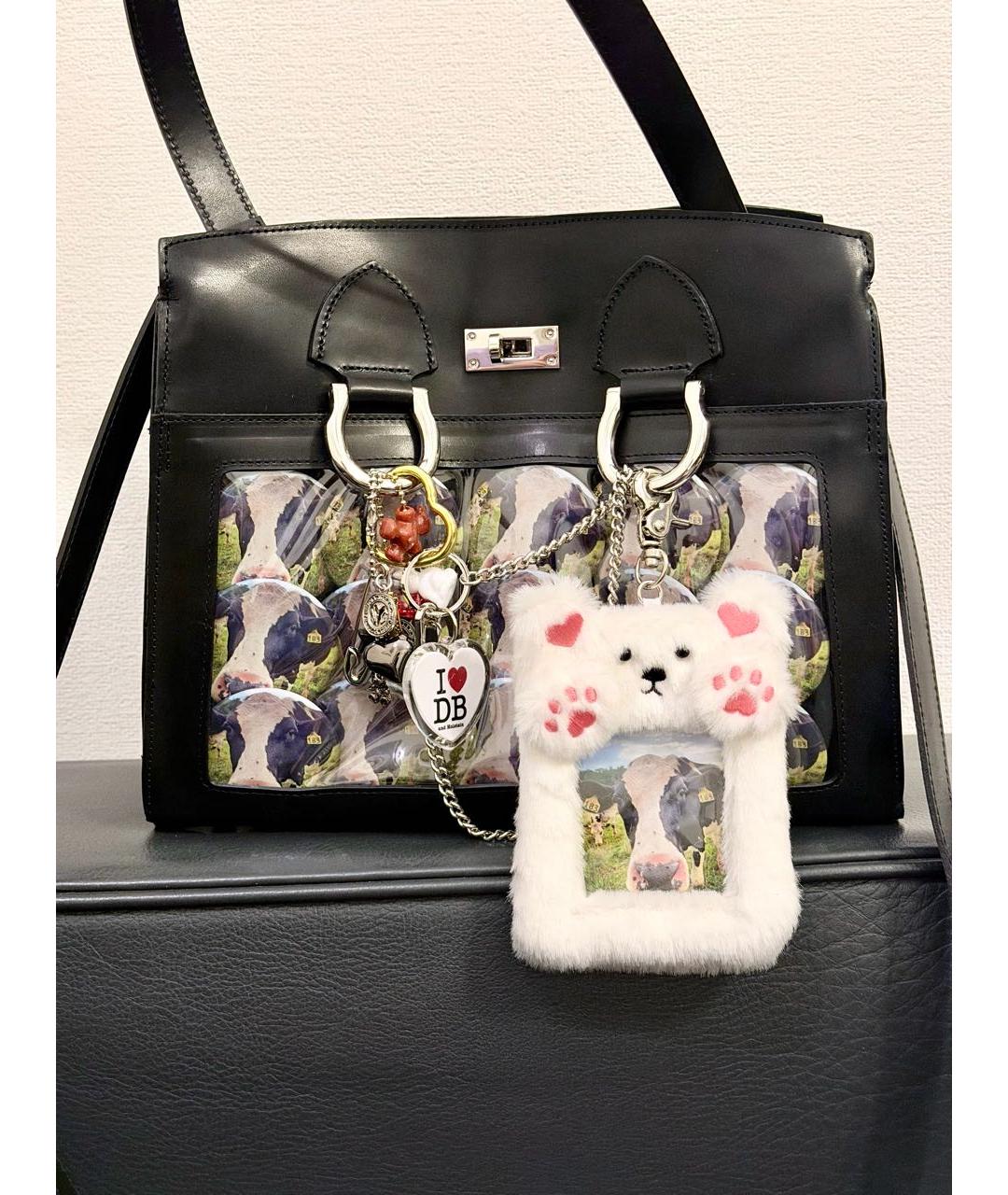 DOUBLET Черная кожаная сумка тоут, фото 3