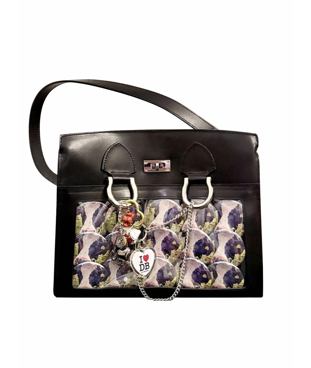 DOUBLET Черная кожаная сумка тоут, фото 9