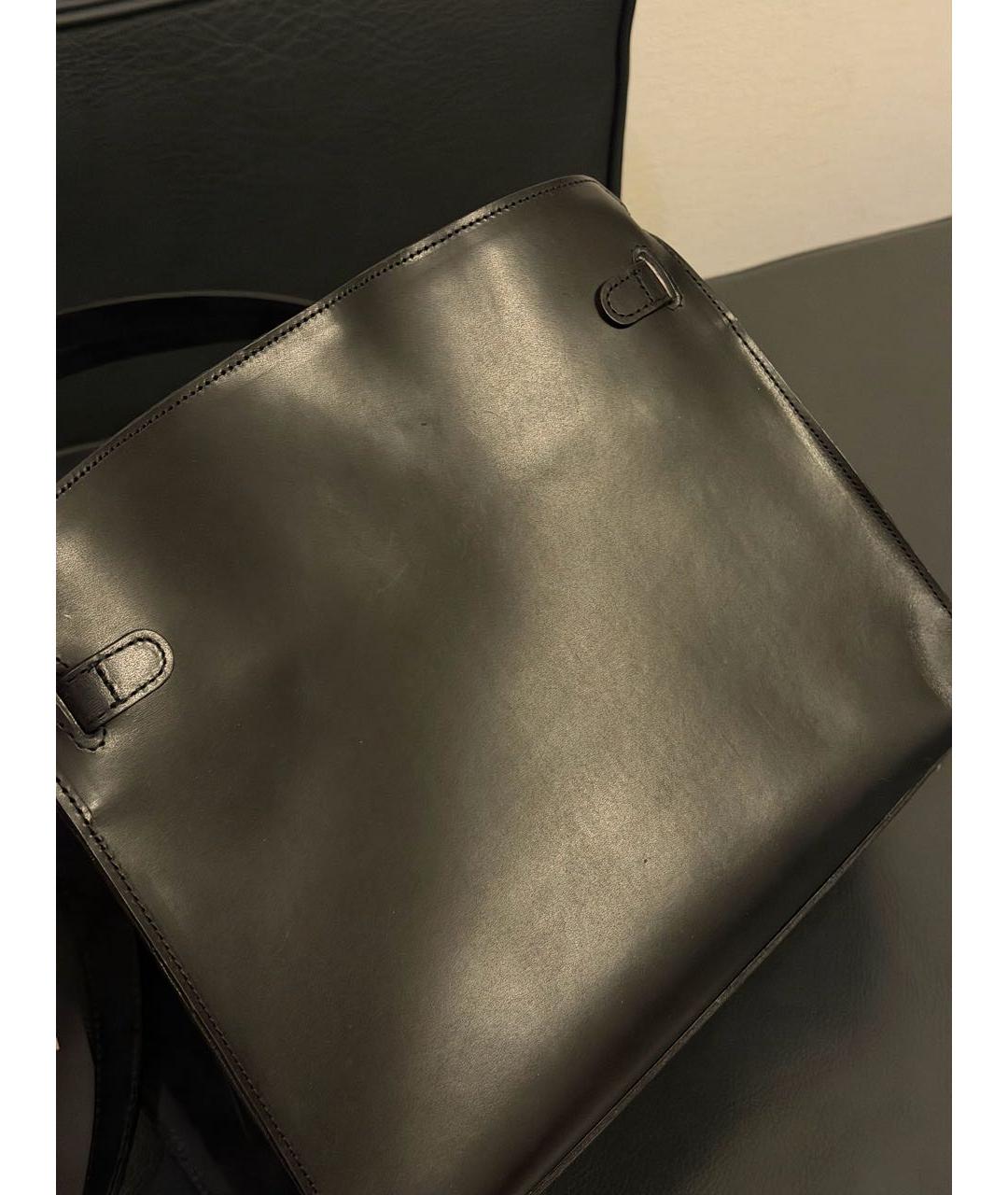DOUBLET Черная кожаная сумка тоут, фото 5