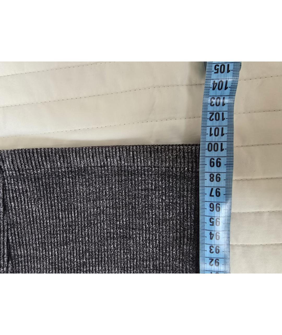 ZILLI Серые хлопко-эластановые повседневные брюки, фото 5