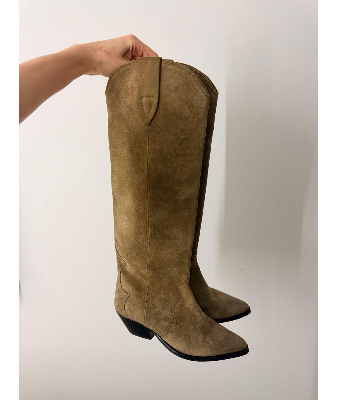 ISABEL MARANT Бежевые замшевые сапоги, фото 6