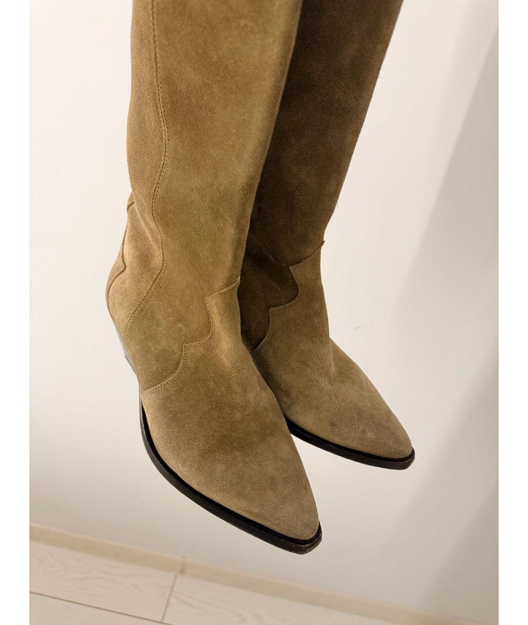 ISABEL MARANT Бежевые замшевые сапоги, фото 7