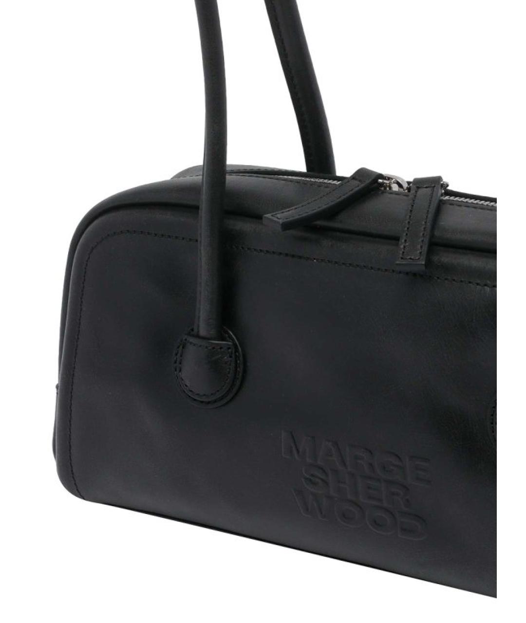 MARGESHERWOOD Черная кожаная сумка через плечо, фото 4