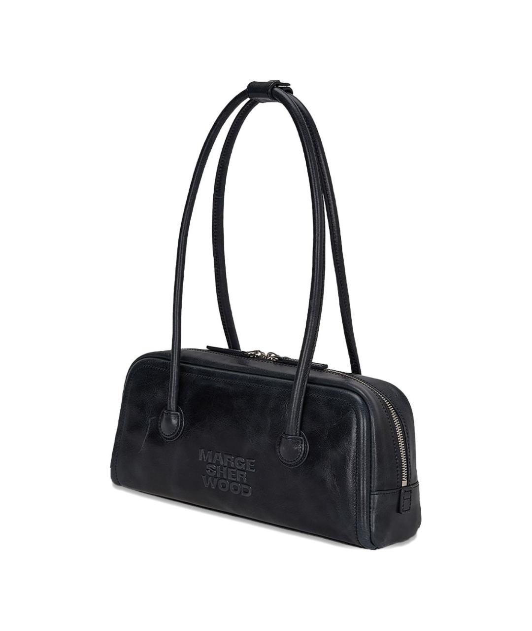 MARGESHERWOOD Черная кожаная сумка через плечо, фото 2