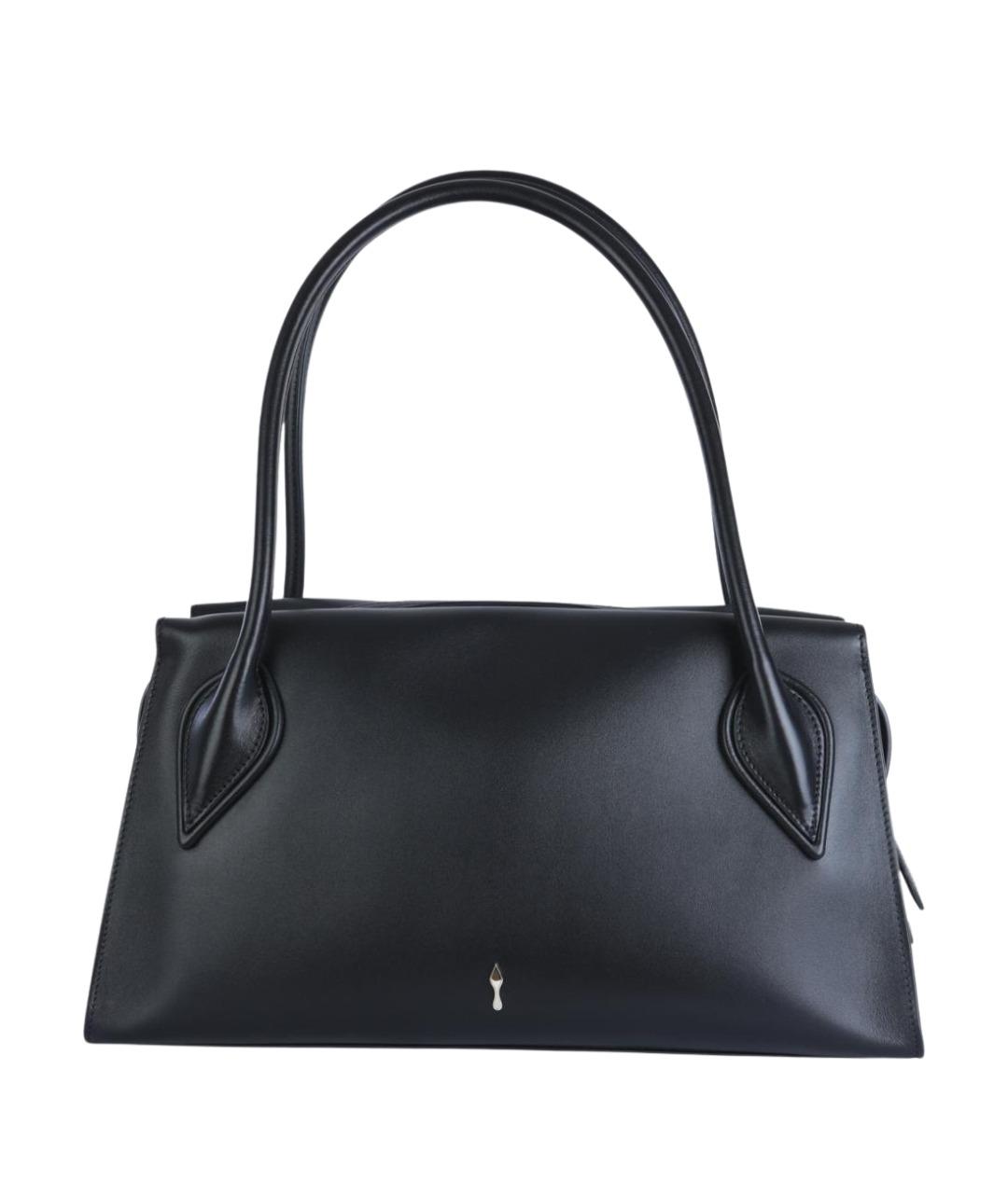 CHRISTIAN LOUBOUTIN Черная кожаная сумка тоут, фото 1