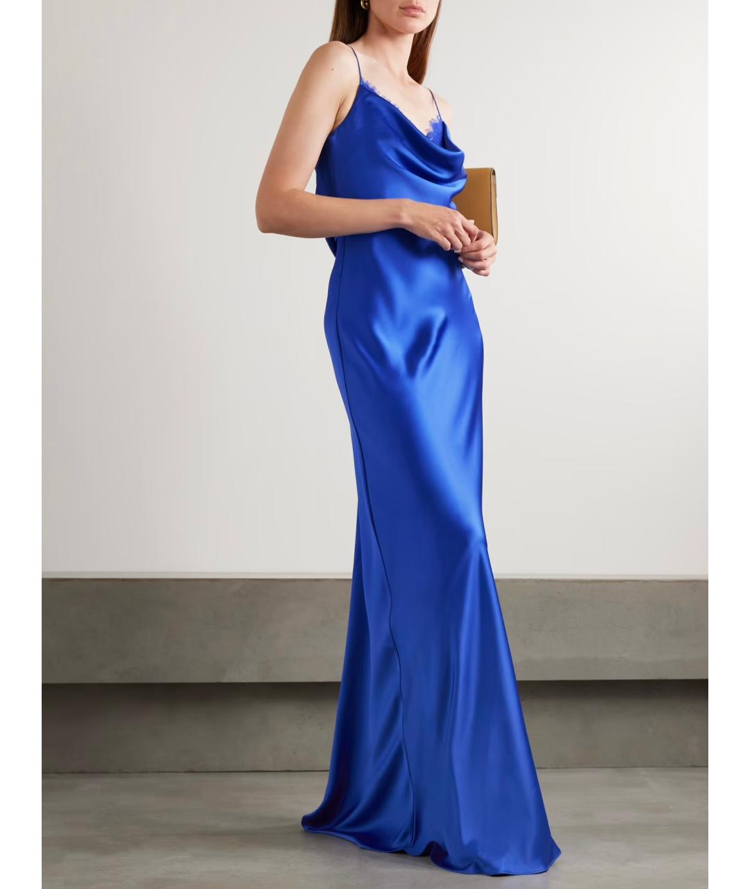 REBECCA VALLANCE Синее полиэстеровое вечернее платье, фото 2